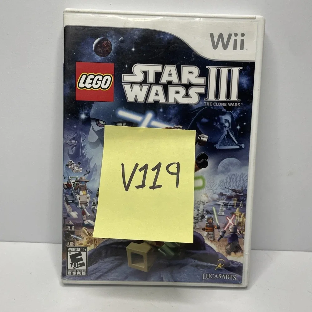 LEGO Star Wars III: The Clone Wars w/ Disc & Case Nintendo Wii E10+ NTSC-U/C
